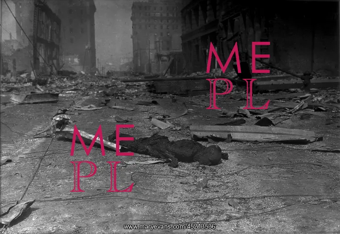 : San Francisco, charred corpse of a victim ? : San Francisco, charred corpse of a victim ?