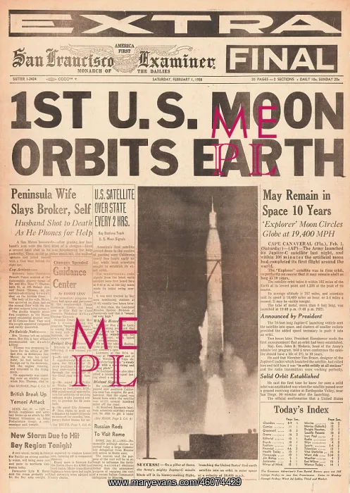 : San Francisco Examiner First U.S space satellite launched : San Francisco Examiner First U.S space satellite launched
