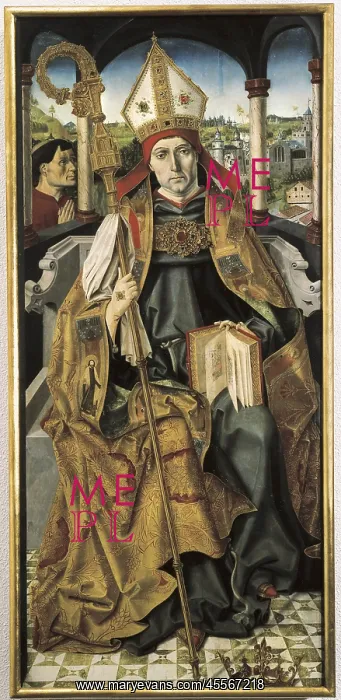 : SAN ILDEFONSO, Master of (15th century). Saint : SAN ILDEFONSO, Master of (15th century). Saint