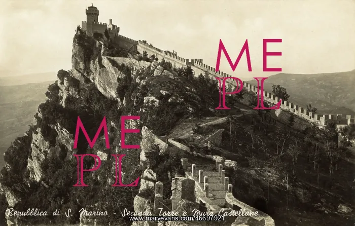 : San Marino - The Second Tower and Castle Walls : San Marino - The Second Tower and Castle Walls