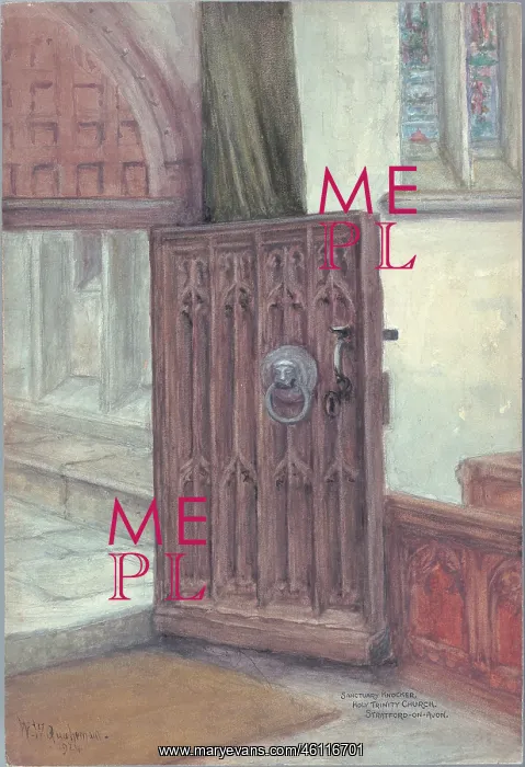 : Sanctuary knocker, Holy Trinity Church, Stratford-upon-Avon : Sanctuary knocker, Holy Trinity Church, Stratford-upon-Avon