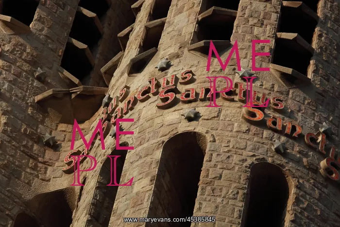 : 'Sanctus', bell tower of the Passion facade : 'Sanctus', bell tower of the Passion facade