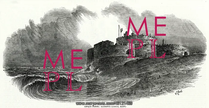 : Sandown Castle, Kent 1853 : Sandown Castle, Kent 1853