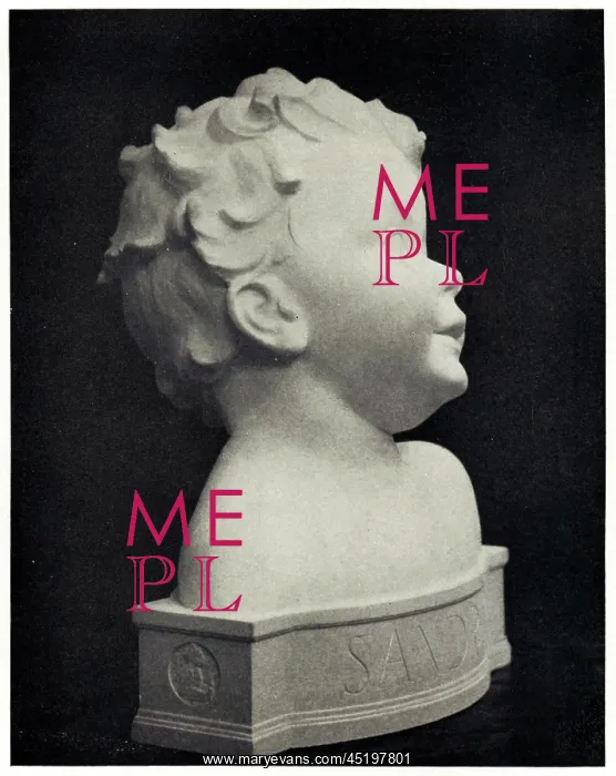 : Sandra. A portrait sculpture showing the head of Sandra : Sandra. A portrait sculpture showing the head of Sandra