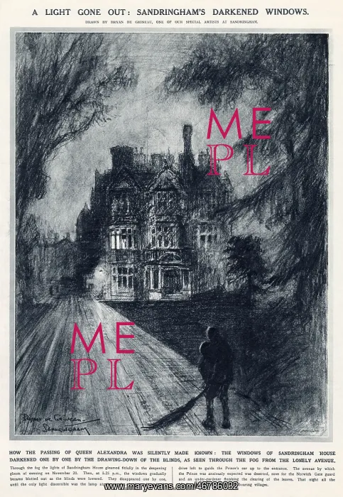 : Sandringham's darkened windows : Sandringham's darkened windows
