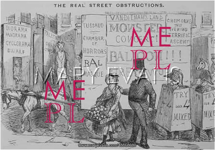 : Sandwichmen and horse-drawn posters : Sandwichmen and horse-drawn posters
