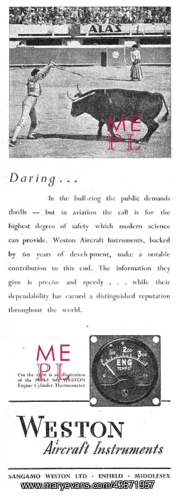  : Sangamo Weston. Weston Aircraft Instruments