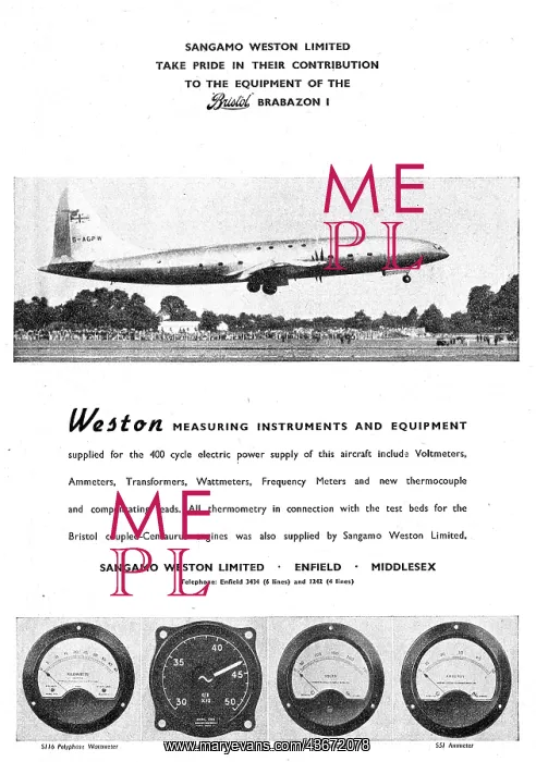 : Sangamo Weston. Weston Aircraft Instruments : Sangamo Weston. Weston Aircraft Instruments