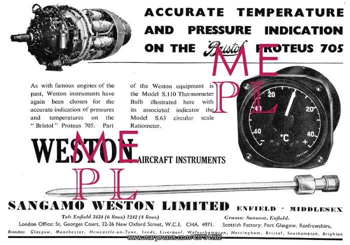 : Sangamo Weston. Weston Aircraft Instruments : Sangamo Weston. Weston Aircraft Instruments