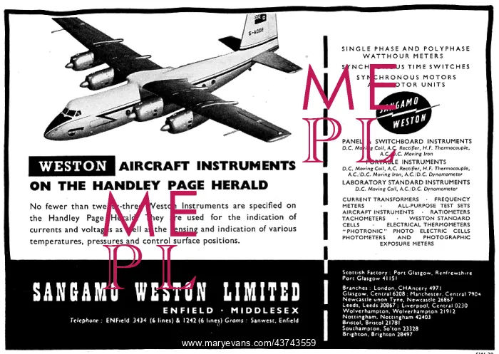 : Sangamo Weston. Weston Aircraft Instruments : Sangamo Weston. Weston Aircraft Instruments