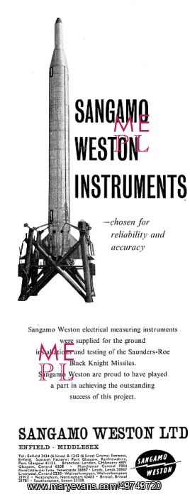: Sangamo Weston. Weston Aircraft Instruments : Sangamo Weston. Weston Aircraft Instruments