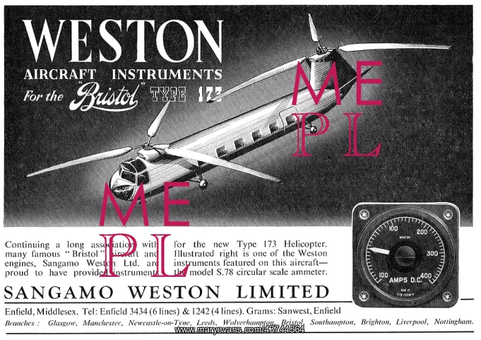 : Sangamo Weston. Weston Aircraft Instruments - Ammeter : Sangamo Weston. Weston Aircraft Instruments - Ammeter