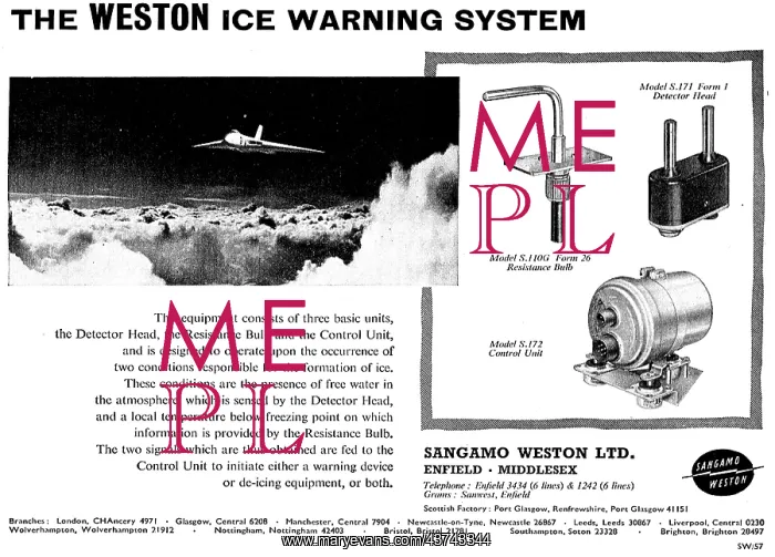 : Sangamo Weston. Weston Ice Warning System : Sangamo Weston. Weston Ice Warning System