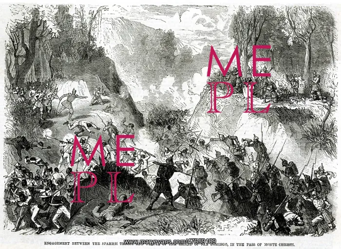: Sanish Troops attacking San Domingo Soldiers : Sanish Troops attacking San Domingo Soldiers
