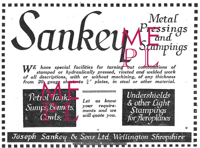 : Sankey Presswork For Aeroplanes : Sankey Presswork For Aeroplanes