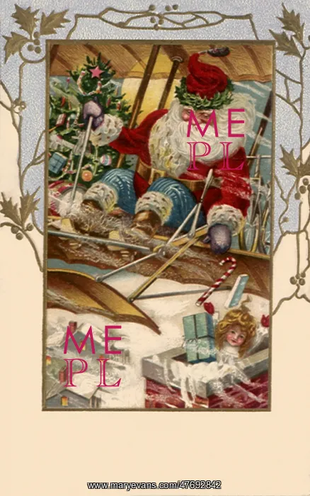 : Santa in Biplane : Santa in Biplane