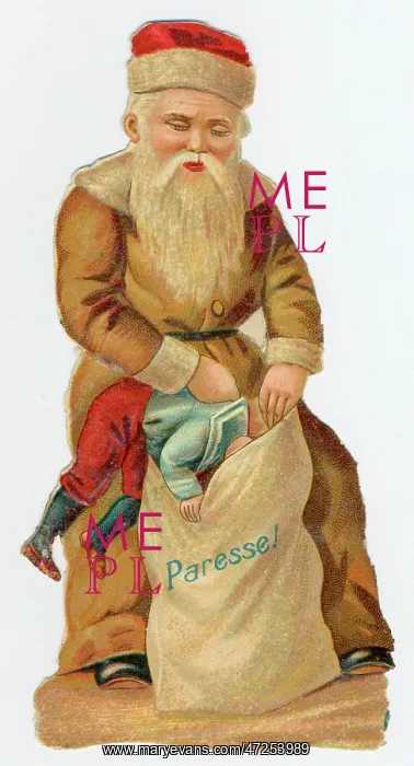 : Santa - Boy in Sack : Santa - Boy in Sack