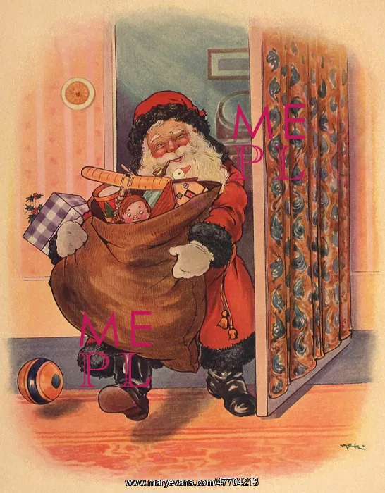 : Santa Carrying Toys : Santa Carrying Toys