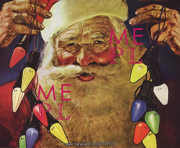 : Santa Claus with Christmas Lights : Santa Claus with Christmas Lights