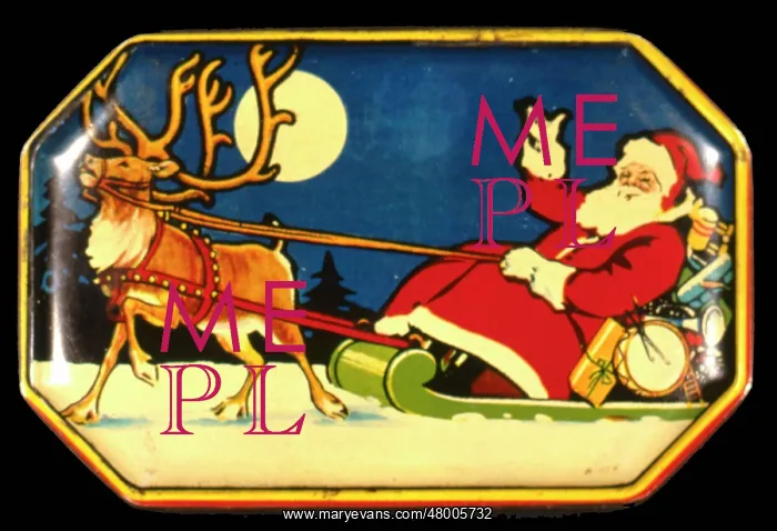 : Santa Claus with reindeer and sleigh : Santa Claus with reindeer and sleigh