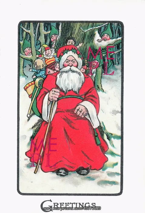 : Santa Claus in a wood : Santa Claus in a wood