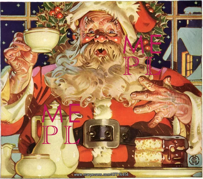 : Santa with Cup of Coffee : Santa with Cup of Coffee