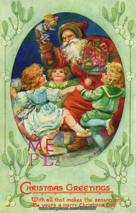 : Santa handing out gifts : Santa handing out gifts