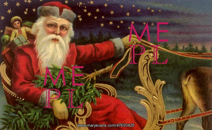  : Santa Holding Tree in Sleigh