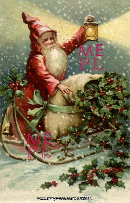  : Santa with Holly