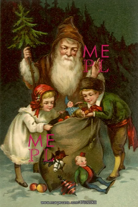  : Santa and Peeking Kids