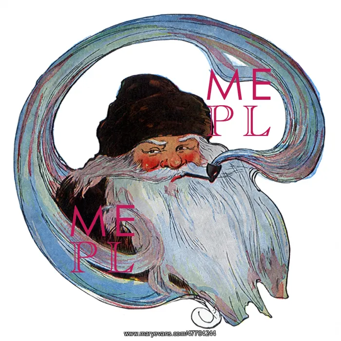 : Santa with Pipe, Smoke : Santa with Pipe, Smoke