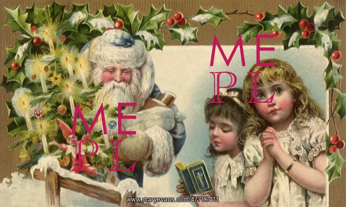  : Santa and Praying Girls
