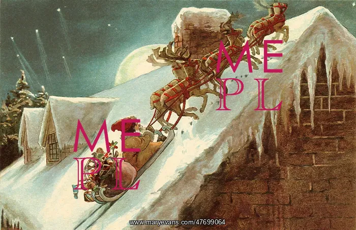  : Santa on Sleigh, Roof