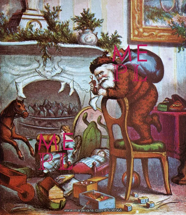  : Santa Standing on Chair