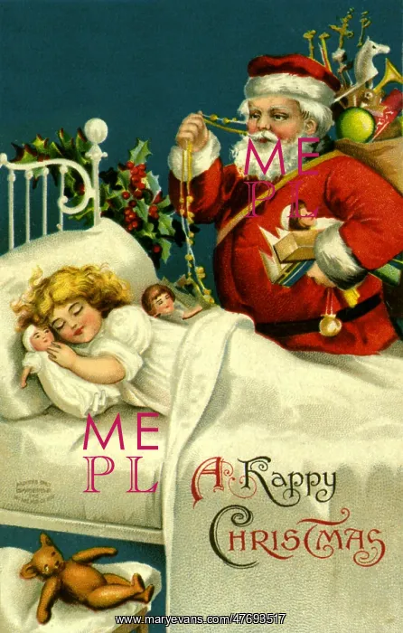  : Santa Stands near Sleeping Child