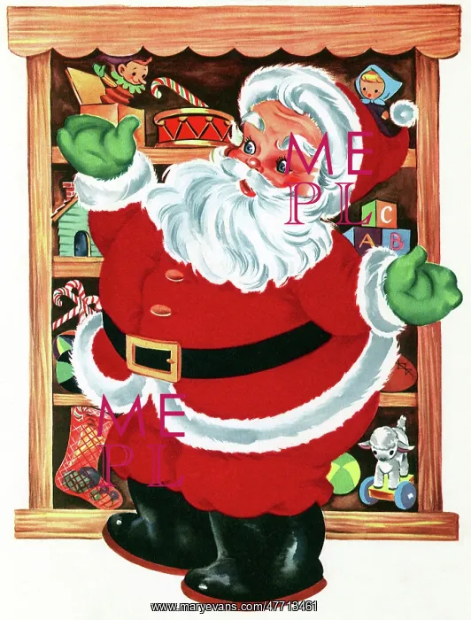  : Santa and Toy Shelves
