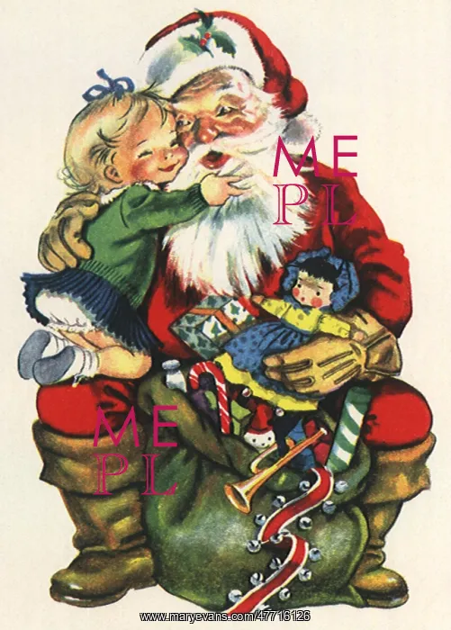  : Santa with Toys and Child