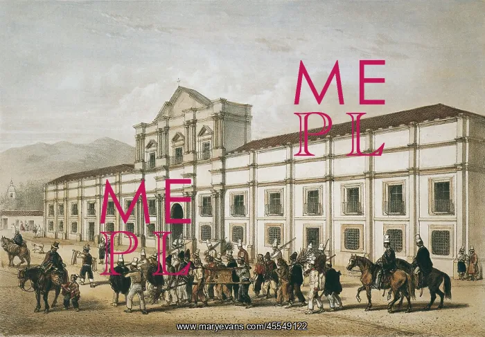 : Santiago de Chile (1854). Casa de la Moneda and : Santiago de Chile (1854). Casa de la Moneda and