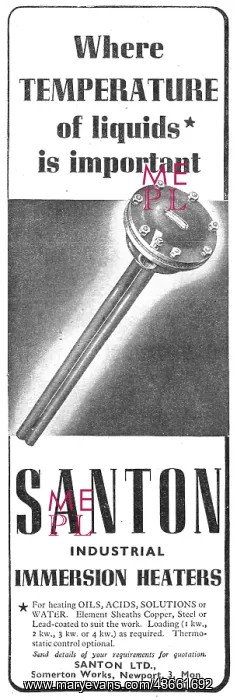 : Santon Industrial Immersion Heaters : Santon Industrial Immersion Heaters
