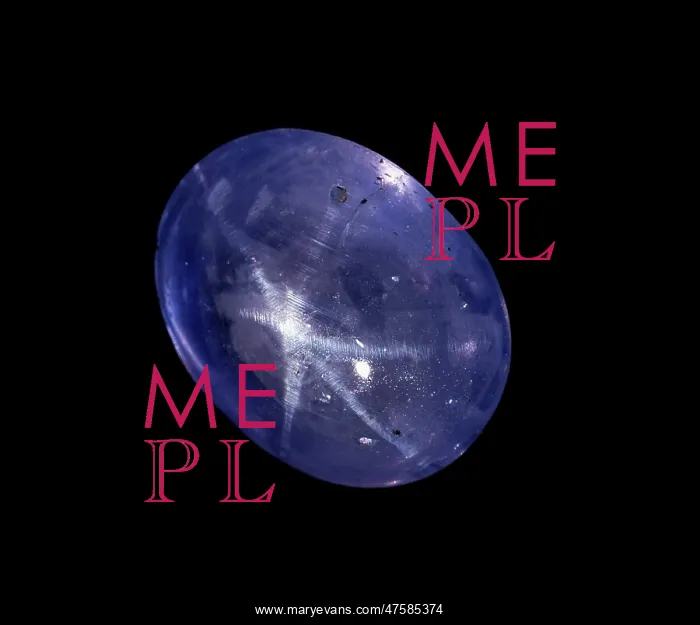 : Sapphire. A six-rayed star blue sapphire : Sapphire. A six-rayed star blue sapphire