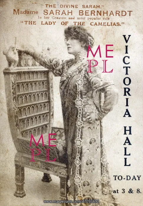: Sarah Bernhardt in The Lady of the Camelias : Sarah Bernhardt in The Lady of the Camelias