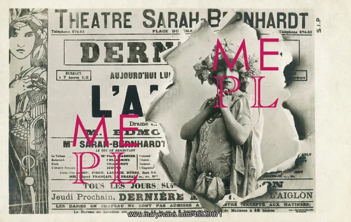 : Sarah Bernhardt - Publicity for her role in L'Aiglon : Sarah Bernhardt - Publicity for her role in L'Aiglon