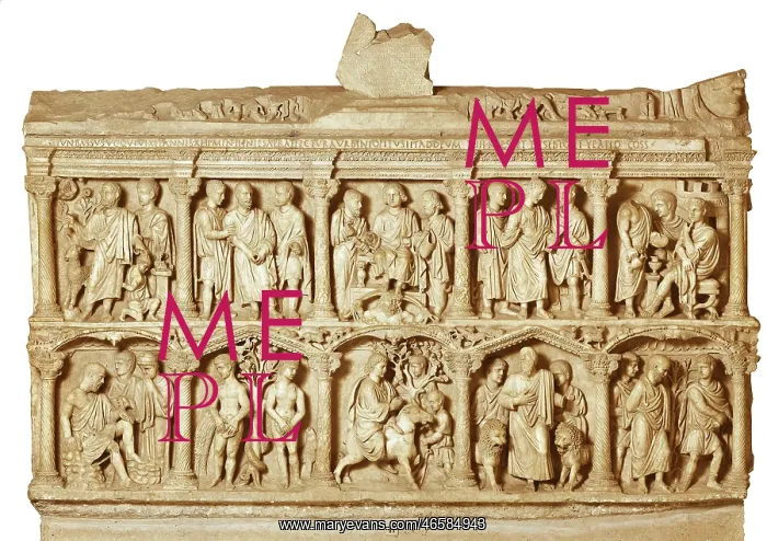 : Sarcophagus of Giunio Basso. 359. Scenes from : Sarcophagus of Giunio Basso. 359. Scenes from