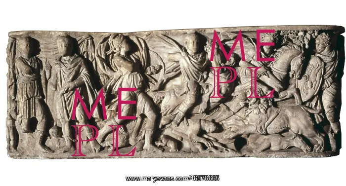 : Sarcophagus with hunting scene, 3rd c AD. Roman : Sarcophagus with hunting scene, 3rd c AD. Roman