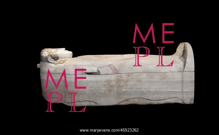 : Sarcophagus, Larnaca District Museum, Larnaca, Cyprus : Sarcophagus, Larnaca District Museum, Larnaca, Cyprus