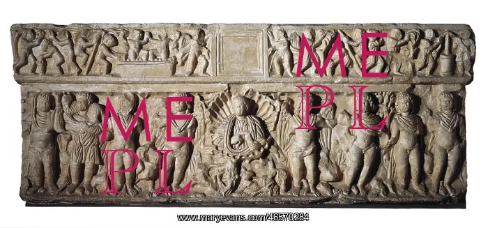 : Sarcophagus of the Seasons. 3rd c. Detail depicting : Sarcophagus of the Seasons. 3rd c. Detail depicting