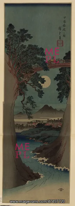 : Saruhashi Bridge in Kai Province : Saruhashi Bridge in Kai Province
