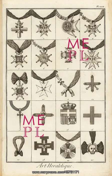: Sash badges of orders of chivalry : Sash badges of orders of chivalry