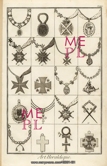 : Sash badges of orders of chivalry : Sash badges of orders of chivalry
