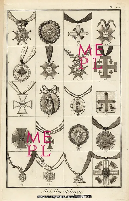 : Sash badges of orders of chivalry : Sash badges of orders of chivalry